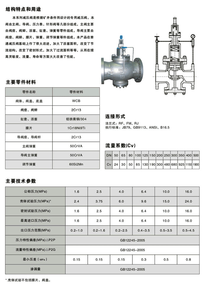高壓高性能減壓閥
