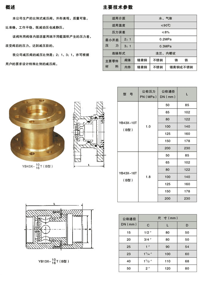 固定比例式減壓閥